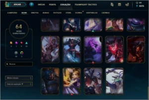 Conta de LOL DIAMANTE 4 com todas as SKINS do thresh - League of Legends