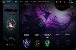 Conta de LOL DIAMANTE 4 com todas as SKINS do thresh - League of Legends