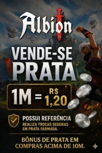 Vendo Prata 1M = 1,20R$ (QUALQUER QTDE!) - Albion Online