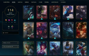 Bronze 2 com 140 Champs e 116 Skins - League of Legends LOL