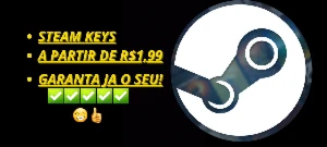 Steam Keys/Steam Keys De Jogos Entre R$25 Ate R$500 Por R$2