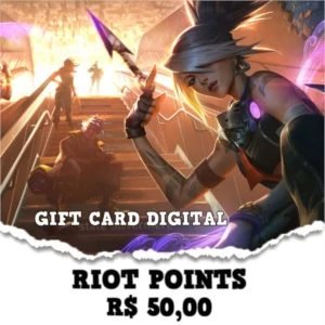 RIOT POINTS - 50 REAIS ( GIFT CARD ) - League of Legends LOL