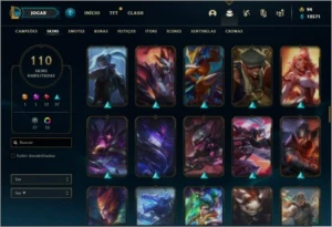 Conta Unranked com 103 Champs e 110 Skins ( 5 Vitoriosas ) - League of Legends LOL