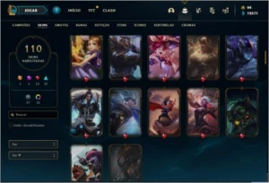 Conta Unranked com 103 Champs e 110 Skins ( 5 Vitoriosas ) - League of Legends LOL