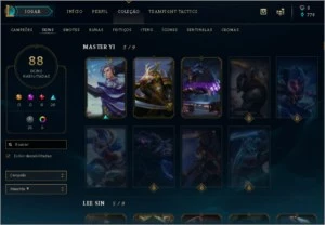 CONTA DIAMANTE 3 EX GRÃO MESTRE INCONES E EMOTES - League of Legends LOL