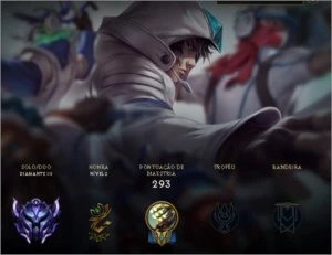 CONTA DIAMANTE 3 EX GRÃO MESTRE INCONES E EMOTES - League of Legends LOL