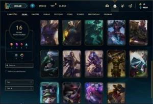 Conta Diamante 4 com 36 Champs e 16 Skins ( 5 Vitoriosas ) - League of Legends LOL