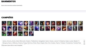 Conta Diamante 4 com 36 Champs e 16 Skins ( 5 Vitoriosas ) - League of Legends LOL