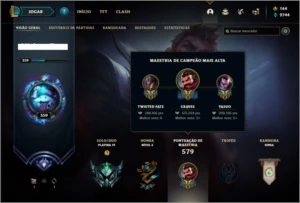 Conta platina 4 com TODOS os champs e 264 skins + 52 Cromas - League of Legends LOL