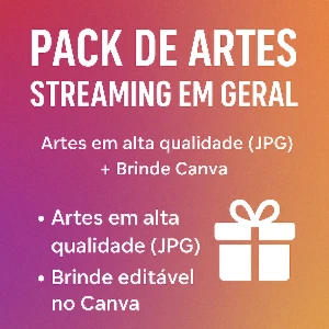 Pack Artes Venda de Streaming em Geral JPG + Brinde Canva