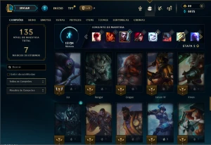 Diamante 4 com 65 Champs e 32 Skins - League of Legends LOL