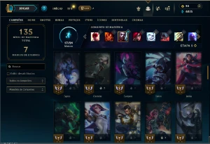 Diamante 4 com 65 Champs e 32 Skins - League of Legends LOL