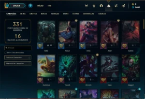 Conta bronze 4 com 90 Champs e 69 Skins (mais de 20 jogos) - League of Legends LOL