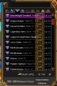 Conta aqw 2011 varios itens com ''heros'' rares - Adventure Quest World