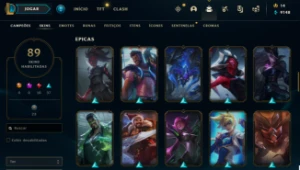 conta gold 4  wr alto. 89 skins habilitadas  - League of Legends LOL