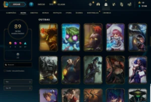 conta gold 4  wr alto. 89 skins habilitadas  - League of Legends LOL