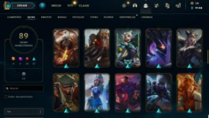 conta gold 4  wr alto. 89 skins habilitadas  - League of Legends LOL