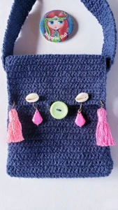 Bolsa Hippie / Porta Celular em Crochê - Artesanato e Personalizados