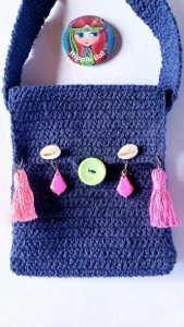 Bolsa Hippie / Porta Celular em Crochê - Artesanato e Personalizados