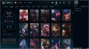 CONTA COM 223 SKINS E 320 ÍCONES - League of Legends LOL