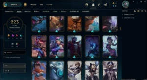 CONTA COM 223 SKINS E 320 ÍCONES - League of Legends LOL