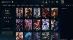 CONTA COM 223 SKINS E 320 ÍCONES - League of Legends LOL