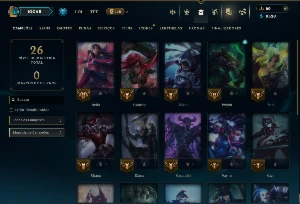 Ouro 1 com 25 Champs e 4 Skins +8 Espolios - League of Legends LOL