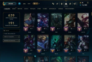 Unranked com TODOS os Champs e 309 Skins ( MID / ADC / JG ) - League of Legends LOL