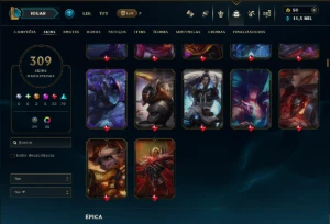 Unranked com TODOS os Champs e 309 Skins ( MID / ADC / JG ) - League of Legends LOL