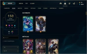 Conta d1 150 skins, Não jogo mais. - League of Legends LOL