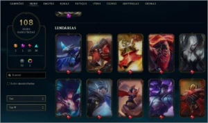 Conta LV 200 / 116 champs, 108 skins(10 lend, 2 ult) - League of Legends LOL