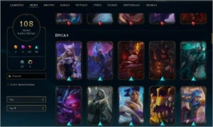 Conta LV 200 / 116 champs, 108 skins(10 lend, 2 ult) - League of Legends LOL