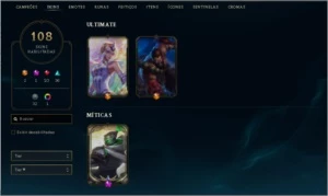 Conta LV 200 / 116 champs, 108 skins(10 lend, 2 ult) - League of Legends LOL