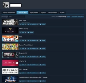 STEAM 10 ANOS, INATIVA DESDE 2017, 15 JOGOS, TOMB RAIDER