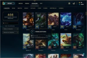 Conta lvl 294 - Ouro 2 na season 9 - 135 champs, 144 skins - League of Legends LOL