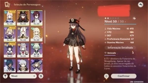 Conta Genshin Impact AR 33 4 armas lendárias