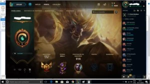 League Of Legende conta Ouro 3 54 Chapins 11 emotes14skins - League of Legends LOL