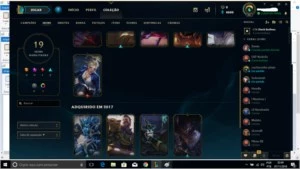 League Of Legende conta Ouro 3 54 Chapins 11 emotes14skins - League of Legends LOL