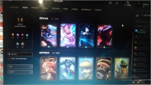 League of legends conta no Prata com skins LOL