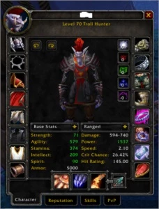 WOW CLASSICO CONTA TROLL HUNTER FAERLINA HORDA - Blizzard