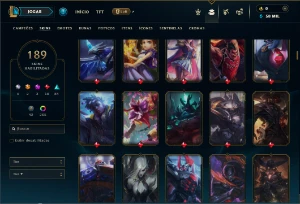 Prata 2 com TODOS os champs e 189 Skins ( Nivel 921 ) - League of Legends LOL