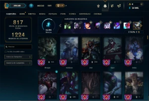 Prata 2 com TODOS os champs e 189 Skins ( Nivel 921 ) - League of Legends LOL