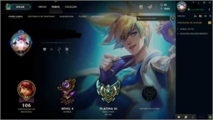 Conta league of legends platina 3 LOL