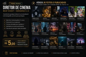 Prompt Premium: Diretor Cinema com IA Beat Sheet + Seedance - Inteligência Artificial