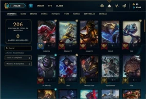 Conta prata 3 com 67 Champs e 38 skins - League of Legends LOL