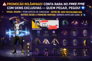 Comta Rara Freefire 🚨 Promoção Relâmpago! Quem Pegar, Pegou - Free Fire