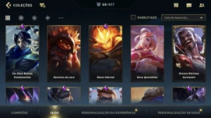 Conta de Wild rift, possui 64 skins e muito mais!! - League of Legends: Wild Rift LOL WR
