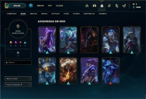 Conta Platina 2 com 36 Champs e 9 Skins + 8 Fragmentos - League of Legends LOL