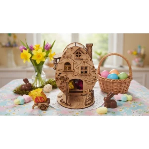 Casinha Modelo Ovo MDF, Cesta de páscoa Para Ovos De... - Artesanato e Personalizados