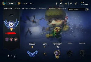 Conta handlevel, diamante 4, 7 skins lendarias, troca d nick - League of Legends LOL